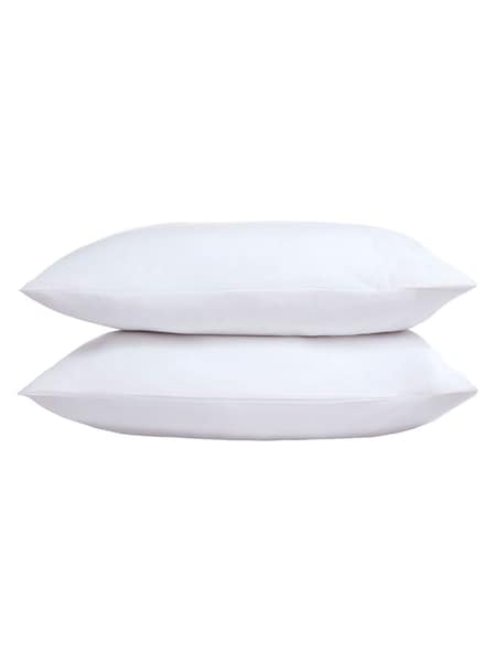 The Linen Consultancy White TLC 5 Star Hotel Concept 250TC Cotton Percale Stan Pillowcase Pair (G61803) | £20