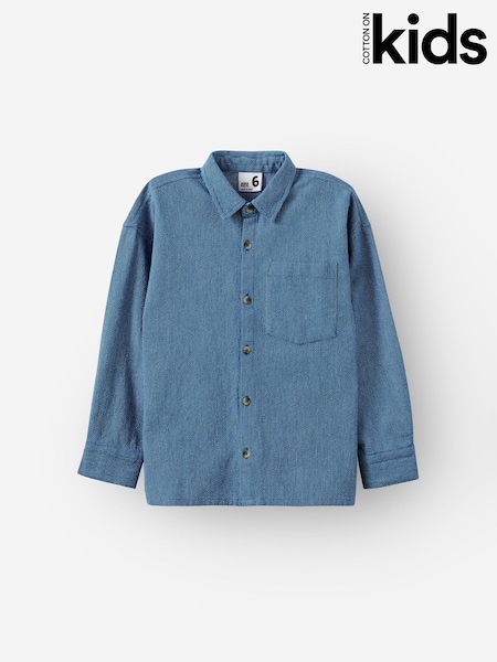 Cotton On Blue Carter Long Sleeve Skate Shirt (G61896) | £25