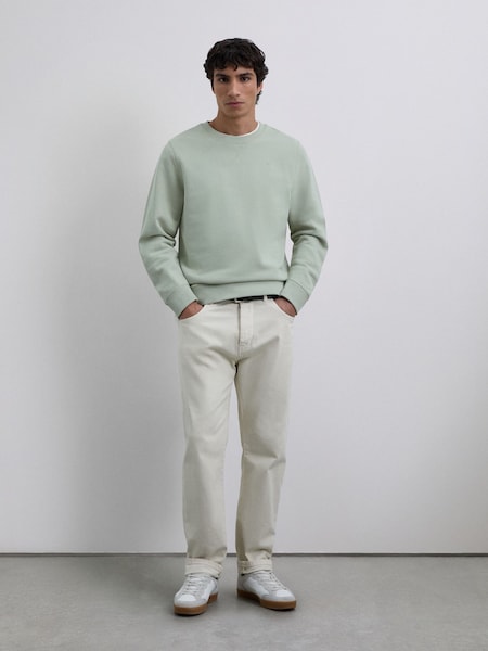 Scalpers Light Green Embroidered Skull Sweatshirt (G62068) | £90