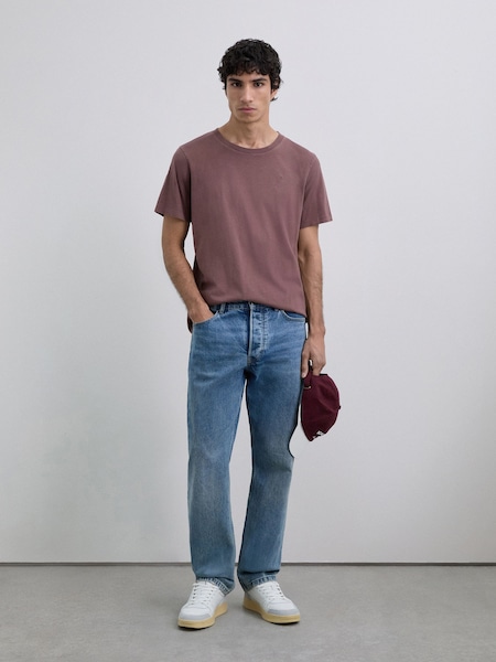 Scalpers Red Embroidered Skull T-Shirt (G62075) | £40