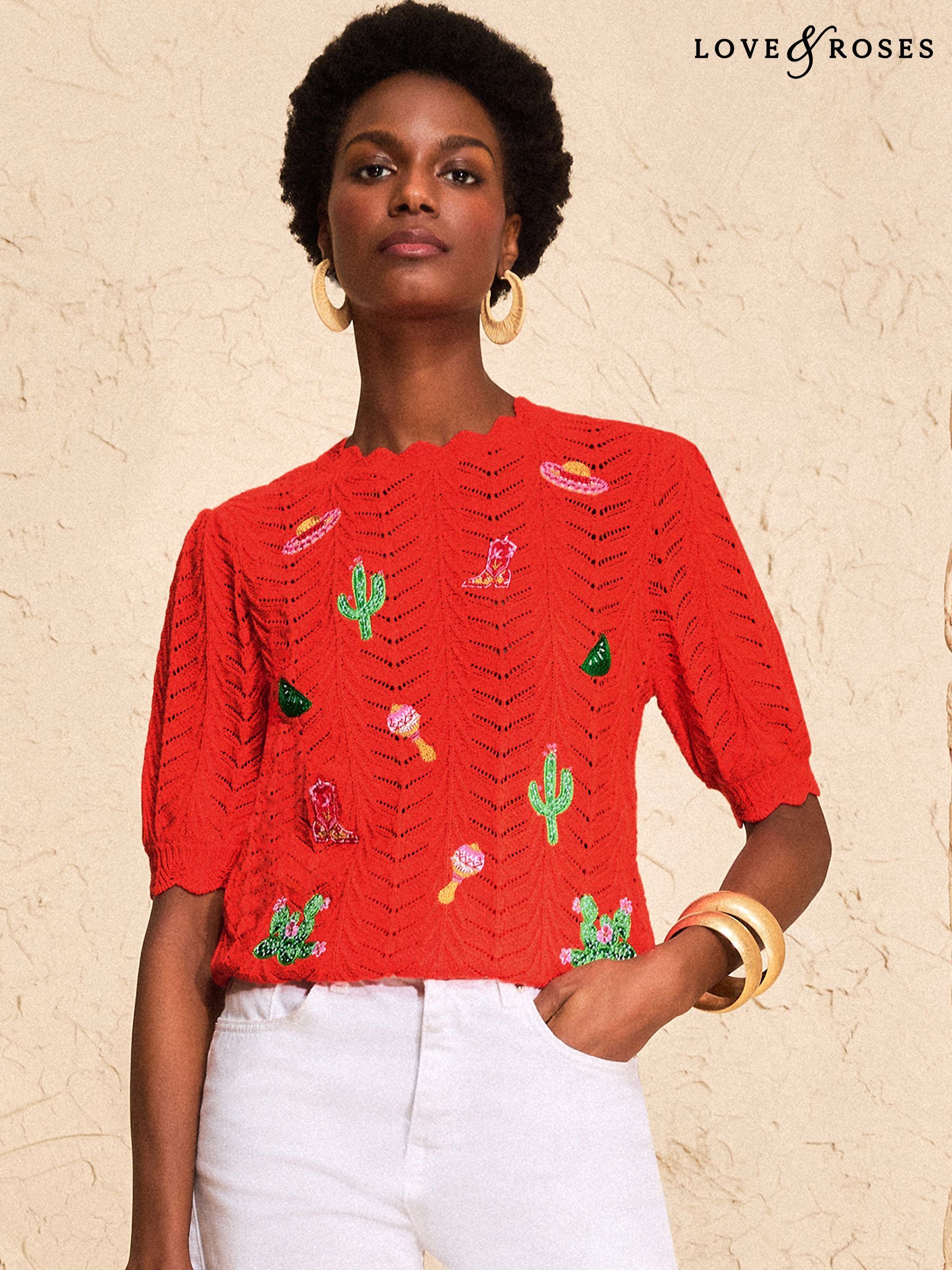Buy Women's Jumpers Red Love & Roses Knitwear Online | Next UK