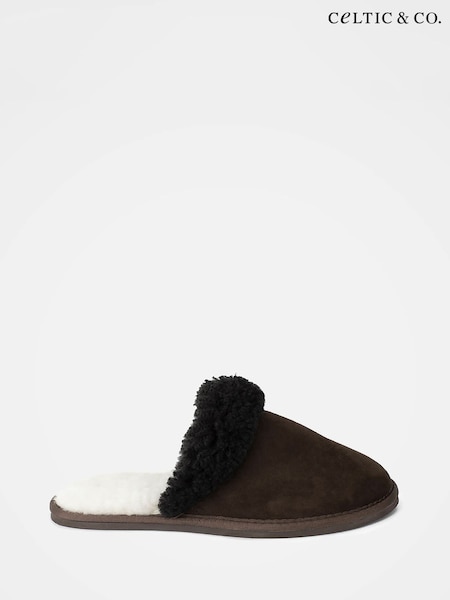 Celtic & Co. Men'S Sheepskin Brown Mules (G62152) | £85