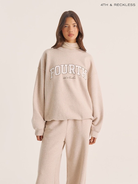 4th & Reckless Cream Evelyn Sweatshirt (G62217) | £48