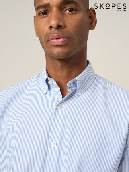 Skopes White Luxury Cotton Tailored Fit Formal Shirt Floral Design (G62266) | £45