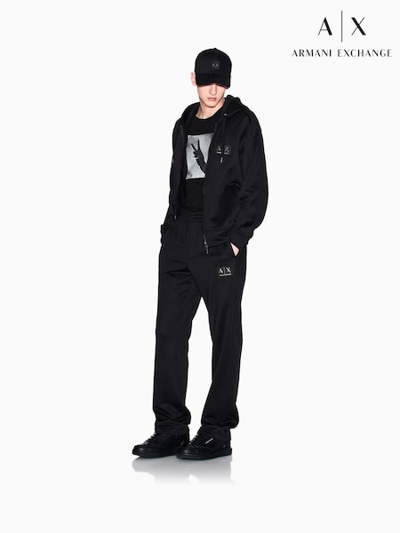Armani Exchange Zip Through Black Hoodie (G62355) | £160