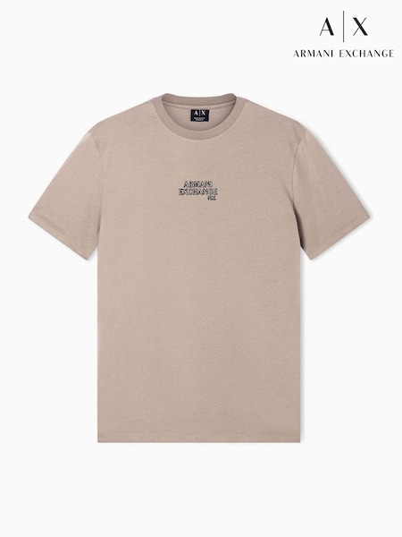 Armani Exchange Logo Brown T-Shirt (G62361) | £55