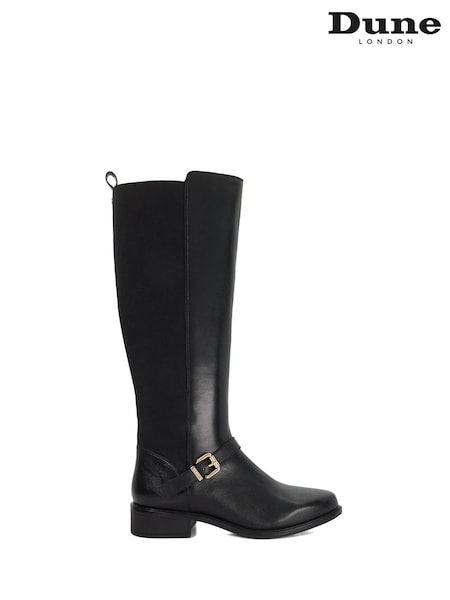 Dune London Black Toon Knee High Boots (G62650) | £149