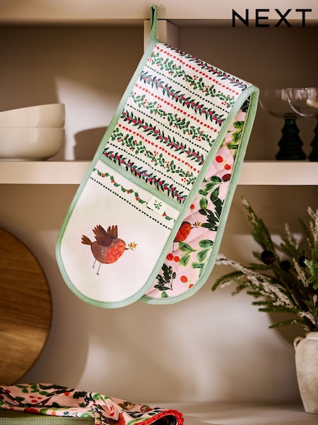 Christmas Robin Oven Gloves