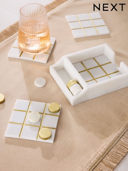 Set Of 4 Noughts And Crosses Game Coasters