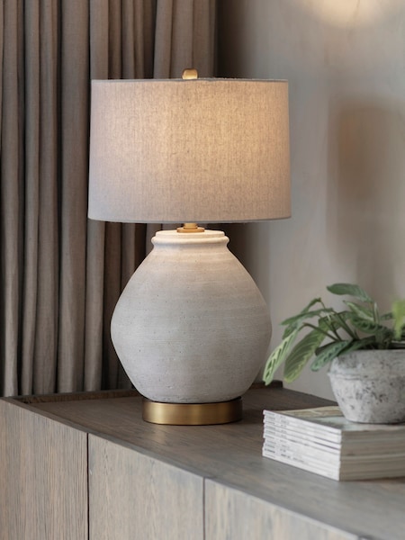 One.World Natural Rothbury Sculpted Table Lamp (G62900) | £149