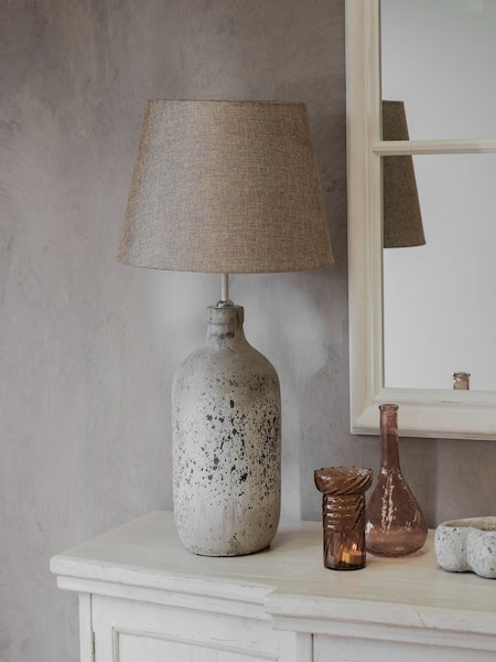 One.World Natural Birkdale Stone Table Lamp (G62904) | £137