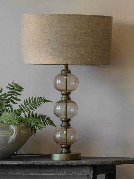 One.World Gold Claymore Glass Bobble Table Lamp (G62906) | £195