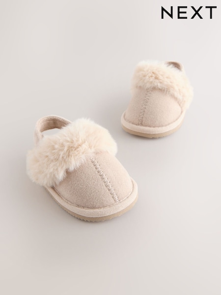 Tan/Brown - Mule Slippers (0-24mths)