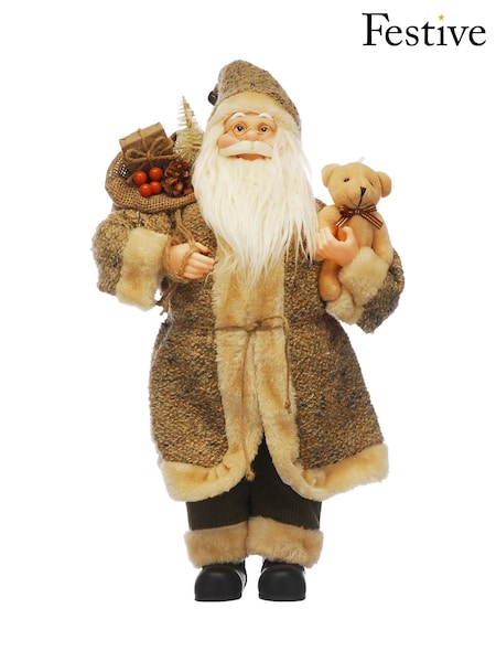 Festive No Colour 45cm Standing Christmas Decoration Santa Teddy Oranges (G63282) | £39