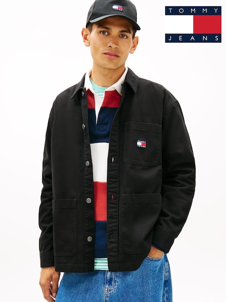 Tommy Jeans Black Badge Oversized Fit Overshirt (G63372) | £80
