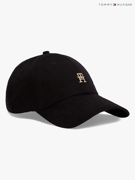 Tommy Hilfiger Black Chic Monogram Twill Baseball Cap (G63481) | £45