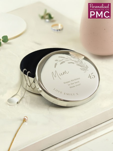 Personalised Birthday Round Trinket Box by PMC (G63515) | £20