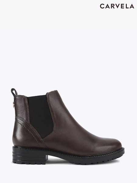 Carvela Comfort Russ Wide Fit Brown Boots (G63534) | £159