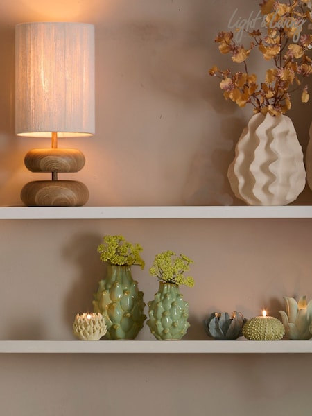 Light & Living Natural Cream Danialo Table Lamp (G63600) | £120