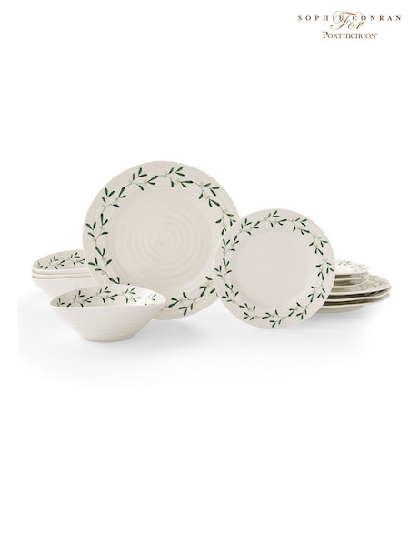 Sophie Conran 12 Piece White Mistletoe Dinner Set (G64254) | £201