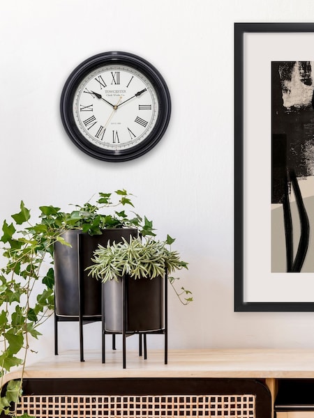 Acctim Clocks Black Redbourn 30cm Wall Clock (G64512) | £38