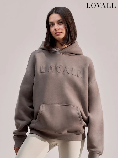 LOVALL Brown Long Sleeve Heavyweight Hoody (G64588) | £60