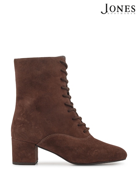 Jones Bootmaker Brown Michie Leather Lace-Up Boots (G64643) | £150