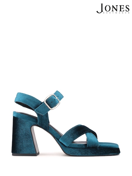 Jones Bootmaker Blue Marl Gladiola2 Leather Platform Sandals (G64655) | £89