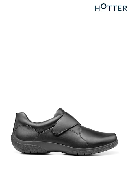 Hotter Black Regular Fit Sugar II Touch-Fastening Shoes (G64754) | £89