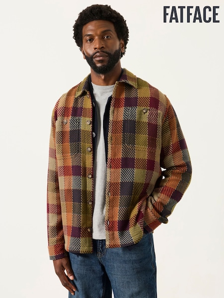 Multi - Regular Fatface Twill Check Overshirt