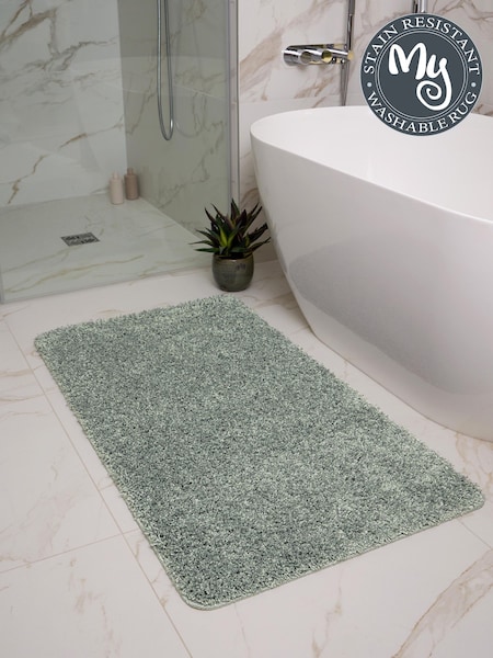 My Rug Green Shaggy Bathmat Runner (G64935) | £30