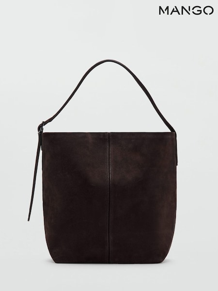 Mango Brown Suede Shopper Bag (G65040) | £90