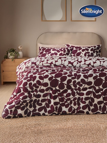 Silentnight Leaf Print Coverless Duvet And Pillowcase Set (G65172) | £45 - £70
