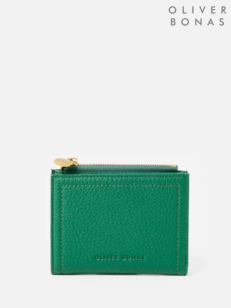 Oliver Bonas Green Kinley  Zipped Purse (G65210) | £26