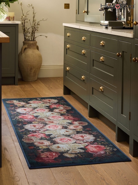 Hug Rug Navy Twilight Garden Runner (G65245) | £195