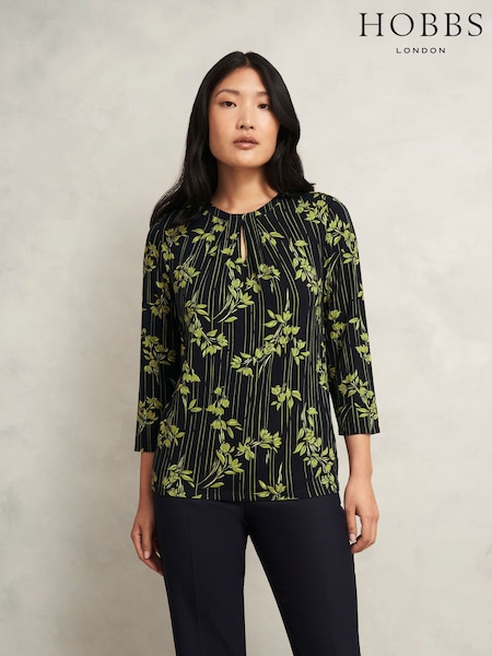 Hobbs Green Julia Printed Top (G65259) | £45