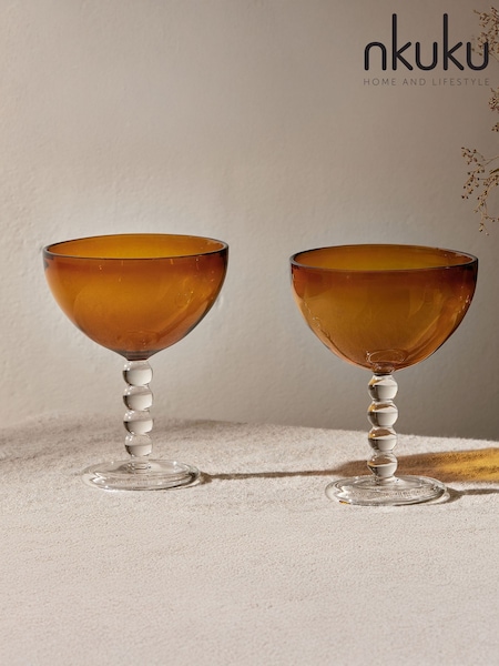 Nkuku Amber Thimma Champagne Coupe (G65349) | £45