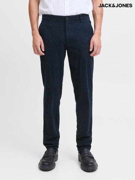JACK & JONES Blue Slim Fit Winter Chino Trouser (G65712) | £35