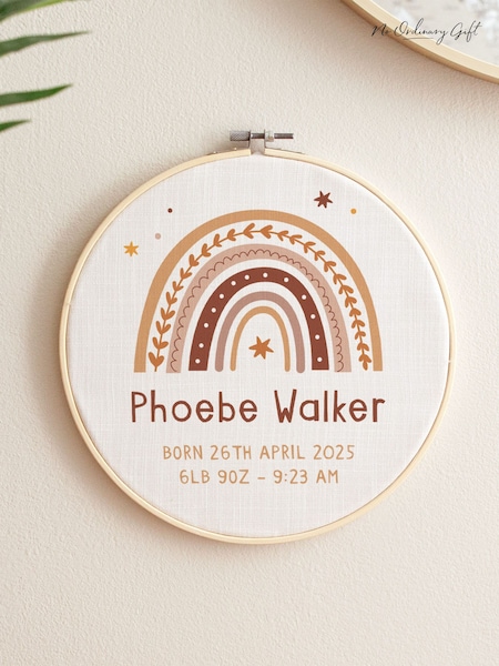 Personalised Rainbow Design Hoop by No Ordinary Gift (G65994) | £25