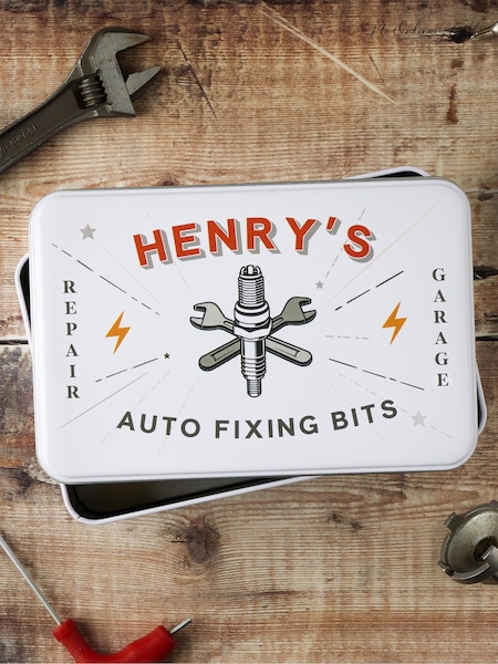 Personalised Garage Bits Storage Tin by No Ordinary Gift (G66023) | £30