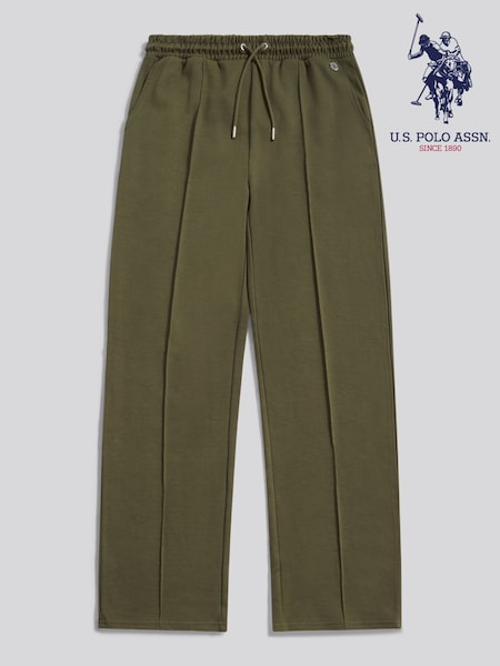 U.S. Polo Assn. Green Twill Texture Wide Leg Joggers (G66058) | £60