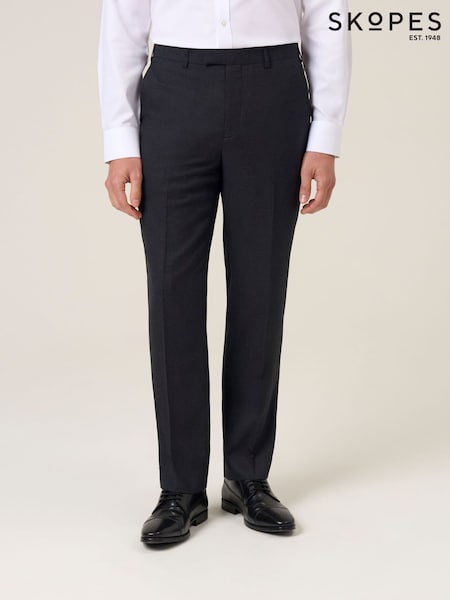 Skopes Black Methley Tailored Fit  Semi-Plain Suit Trousers (G66139) | £59