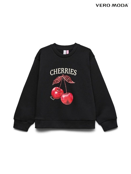 VERO MODA Black Cherry Printed Sweatshirt (G66166) | £30