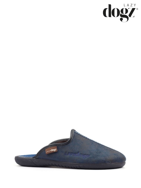 Lazy Dogz Blue Tees II Slip On Mule Slippers (G66188) | £28 - £29