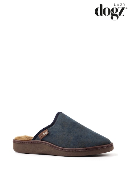 Lazy Dogz Blue Glen II Mule Slippers (G66189) | £28