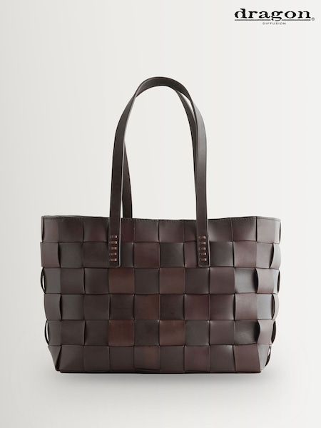 Brown - Dragon Diffusion Suede Japan Tote Bag