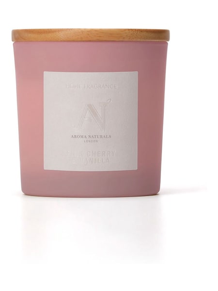 Aroma Naturals Pink Frosted Cherry & Vanilla Candle (G66395) | £20