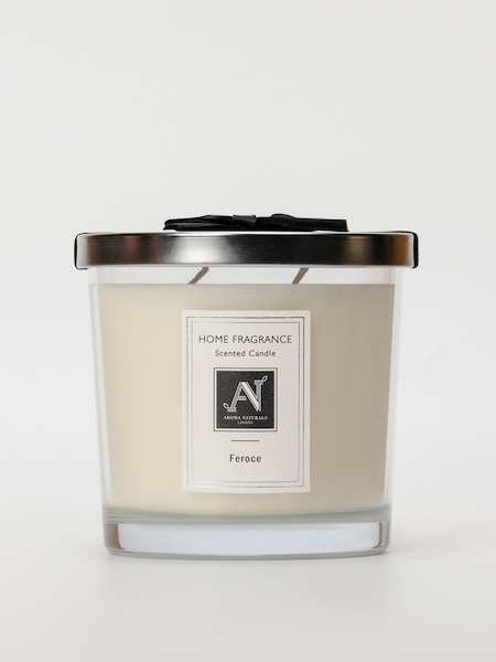 Aroma Naturals Clear Minimalist Luxe Feroce 2 Wick Candle (G66406) | £20