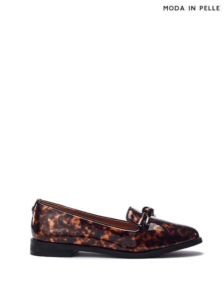 Moda in Pelle Brown Fillipa Flat Tassel Trim Loafers (G66488) | £79