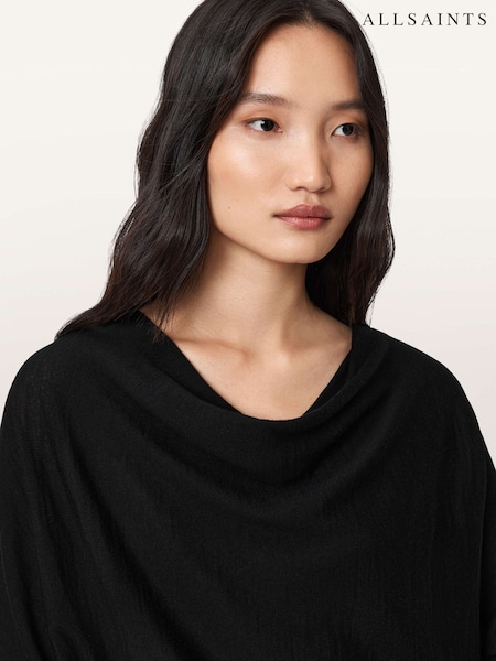 AllSaints Black Ridley M Crop Jumper (G66614) | £119